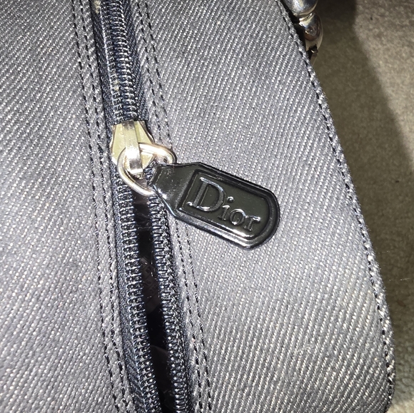 Black Denim Quilted Dior Hand Bag EUC - Picture 5 of 10